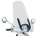 Windschirm klar hoch für Piaggio New Liberty NEW LIBERTY 125ie E4 - Hohes Windschild aus stoßfestem, kratzfestem 4mm Methacrylat inkl. Halterungen. Innovatives Design mit kurzen Halterungen und high-tech Abdeckungen. Integrierter Handschutz. TÜV geprüft.